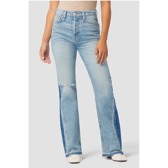 Hudson Faye Ultra High-Rise Flare Petite Jean with Contrast Color // 32 Petite - Picture 2 of 14